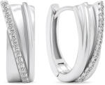 Brilio Silver Eredeti ezüst karika fülbevalók cirkónium kövekkel EA455W