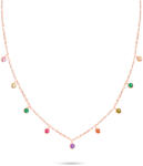 Brilio Silver Bronz nyaklánc színes cirkónium kővel NCL60R