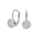 Soliter Brilio Csillogó fülbevaló fehér aranyból cirkónium kövekkel 239 001 00623 07