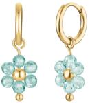 Rosefield Aranyozott karika fülbevaló virágos medálokkal Essentials JEBFG-J820