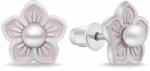Brilio Silver Ezüst virág fülbevaló gyönggyel EA1082WP