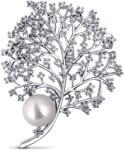 JwL Luxury Pearls Elegánsgyöngy bross cirkónium kövekkel JL0791