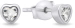 Brilio Silver Gyengéd ezüst szív fülbevaló cirkónium kővel EA599W