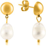Troli Elgegáns aranyozott fülbevaló valódi gyöngyökkel VAAJDE201330G