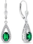 Brilio Silver Bájos ezüst fülbevaló zöld cirkónium kővel EA310WG