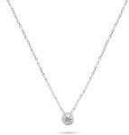 Brilio Silver Elegáns ezüst nyaklánc cirkónium kővel NCL86W