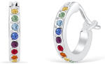 CRYSTalp Időtlen karika fülbevaló cirkónium kövekkel Chakra Hoop 40324. MLT. R