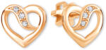 Soliter Brilio Romantikus rózsaszín arany fülbevaló Szívek 239 001 00909 05