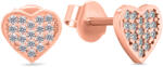 Brilio Silver Csillogó szív ezüst fülbevaló EA514R