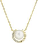 Evolution Group - Pavona Evolution Group Aranyozott nyaklánc valódi folyami gyönggyel és cirkónium kővel 22039.1 (lánc, medál)