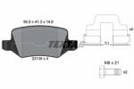 TEXTAR Set placute frana TEXTAR 2313805