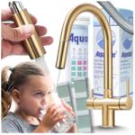 Ari Arany Színű, Háromutas Konyhai Csaptelep Kihúzható Csővel, Szűrős Konyhai Csap (Bateria Kuchenna z Wyciąganą Wylewką 2457)