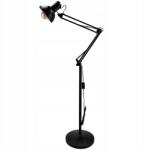 VIRONE Luwes állólámpa, E27, 18W, fekete, 185cm (LS-4/B)