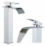 Ari Fürdőszobai Mosdócsaptelep, vízesés, réz, ezüst króm (Bateria Umywalkowa 0000305)