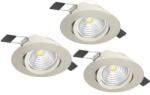 EGLO Saliceto matt nikkel LED mennyezetbe építhető lámpa szett (EG-902282) LED 3 izzós IP20 (902282)