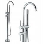 Ari Szabadon álló kádtöltő csaptelep, vízesés, forgatható, ezüst króm (Bateria Wannowa Wolnostojąca 0000647)