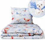 Ankras Ágyneműhuzat Garnitúra Gyerekeknek, 160×100cm, 2 részes, 100×160cm ágyba, 100% pamut (P-2 160/100 50/60 SUPER PSIAKI NIEBIESKIE)