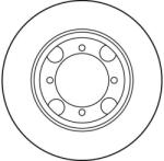 TRW féktárcsa, DF1428, szellőztetett, 257mm, 22mm vastag, fekete