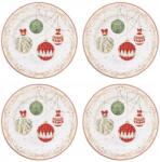 Easy Life 4 db-os ünnepi tányérkészlet, 19cm, karácsonyi (880-9618)