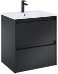 Roca Set mobilier baie (masca si lavoar cu doua sertare) Roca Alpine 60x46xH57 cm, negru mat (A852012532)