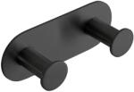 Bemeta Easy Cuier baie dublu rotunjit, negru (163106370)