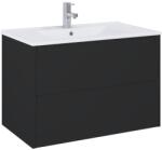 Roca Set mobilier baie (masca si lavoar cu doua sertare) Roca Claudia 81x47xH66 cm, negru mat (A851926532)