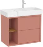 Roca Set mobilier baie (masca si lavoar cu sertar si raft cu polita) Roca Tura 80x43xH60 cm, pe partea stanga, caramiziu (light terracotta) (A852027560)