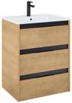 Roca Set mobilier baie (masca si lavoar cu trei sertare) Roca Alpine 60x46xH74 cm, bej (light oak) (A852015464)