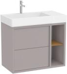 Roca Set mobilier baie (masca si lavoar cu sertar si raft cu polita) Roca Tura 80x43xH60 cm, pe partea dreapta, gri (light noble grey) (A852028559)