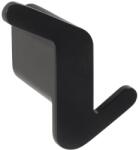 Bemeta Organic Cuier baie dublu 4 cm, varianta stanga, negru (167106200L)