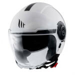 MT Helmets Viale SV alb lucios Cască Moto Jet ECE 22.06 1150gr cu Sunvisor MTH000KRA422 (MTH000KRA422)