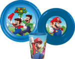  Super Mario Mushroom Kingdom étkészlet, műanyag szett JVL55558 (JVL55558)