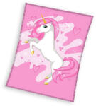 Carbotex Unikornis Pink Heart polár takaró 150x200cm CBX211009KNL (CBX211009KNL)