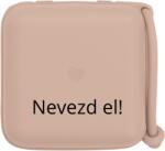 BIBS Névre szóló BIBS cumitartó - púderrózsaszín