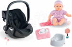 Corolle Set cuib cu păpușă Emilie Baby Doll Carrier Cybex Priam 2in1 Black Corolle și oliță cu prosoape (CO141880-1)