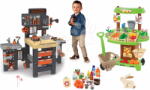 Smoby Set atelier de lucru cu trei părți și stand de legume Black&Decker Mega Center Smoby cu alimente (SM360726-16) Set bricolaj copii