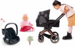 Corolle Set cărucior combinație triplă cu păpușă Albane Cybex Black 3in1 Pram Corolle în scaun auto (CO141870-5)