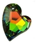 Swarovski Devoted 2 U Heart Swarovski medál - Vitrail Medium -színjátszó zöld-27 mm