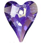 Swarovski Wild Heart Pendant- Swarovski medál - Tanzanite -lila-27 mm