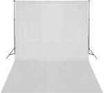 vidaXL teleszkópos háttér állványrendszer + fehér háttér 3 x 5 m (160071)
