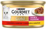 Gourmet GOLD konzrev - grillezett és párolt marha- és csirkehús darabok, 12 x 85g
