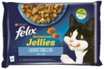 FELIX Sensations Jellies zacskós eledel, ízletes halválogatás kocsonyában 48 x 85 g