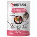 ONTARIO Herb tasakos eledel kiscicák részére, csirke 6 x 80 g
