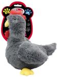 PET NOVA Sípoló szürke plüsstyúk, 31 cm (PLU-CHICKEN-GRAY)