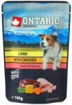 ONTARIO DOG zacskós kutyaeledel: máj és csirke húslevesben 10 x 100 g