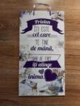Brunofunnyshop Tablou mesaj motivational PRIETEN mov