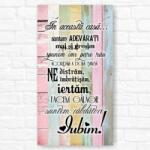 Brunofunnyshop Tablou mesaj motivational IN ACEASTA CASA roz