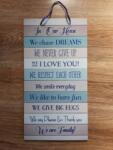 Brunofunnyshop Tablou mesaj motivational IN OUR HOUSE