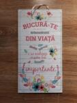 Brunofunnyshop Tablou mesaj motivational BUCURA-TE