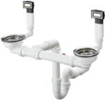 Hansgrohe - Set de scurgere și preaplin chiuvetă dublă, oțel inoxidabil 43922800 (43922800)